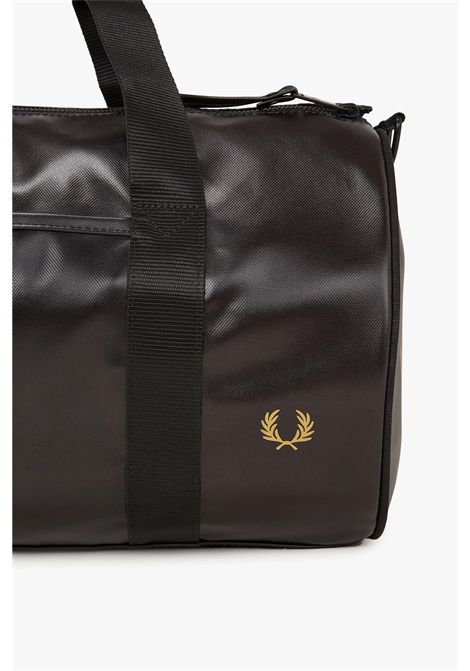 Borsone Fred Perry Tonal Classic Barrel Bag Nero Oro Unisex FRED PERRY | Borse | L7260-774